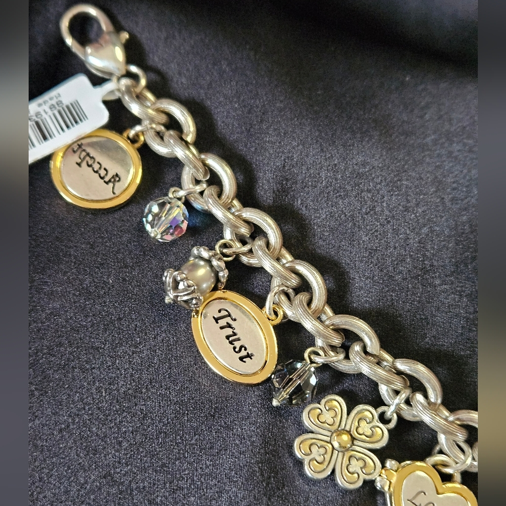 Brighton "Power of Pink" Breast Cancer Awareness charm bracelet. - Picture 3 of 10